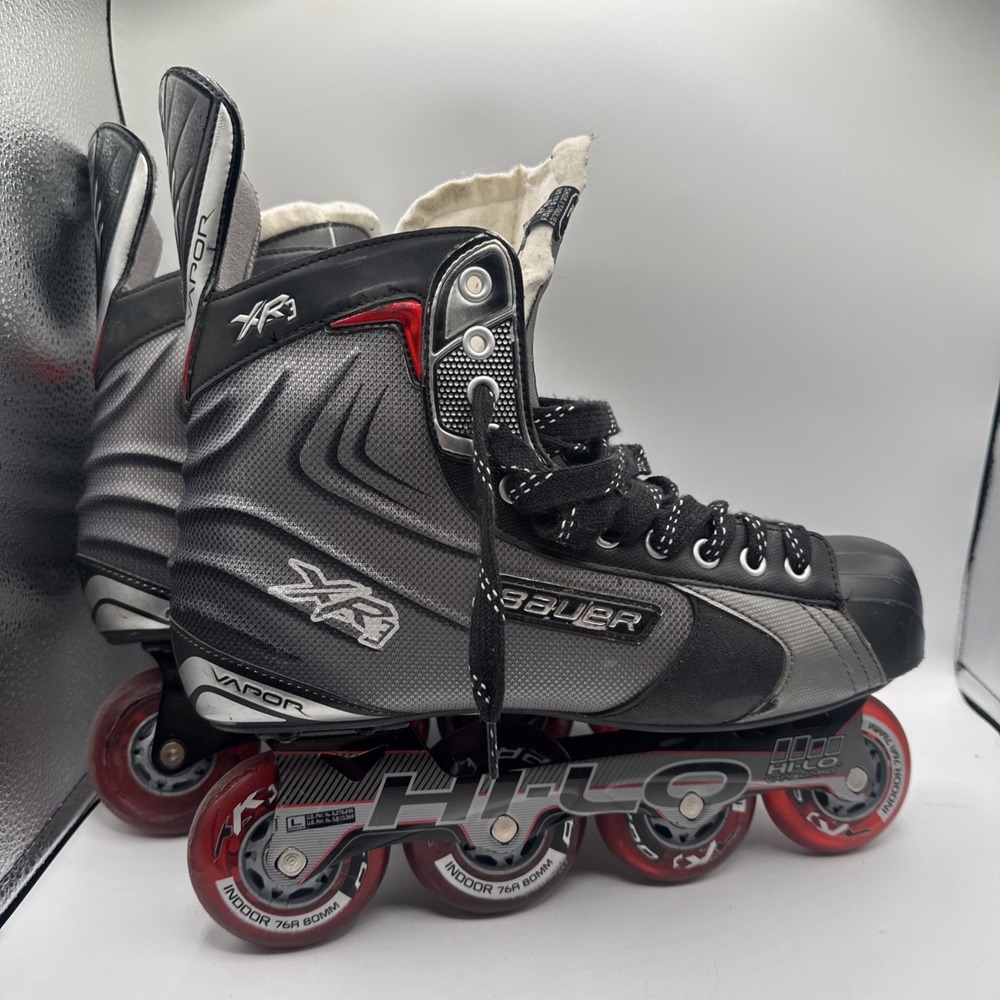 Bauer XR3 Vapor Inline Hockey Skates US 13.5 UK 12.5 Black Red Rare Skates